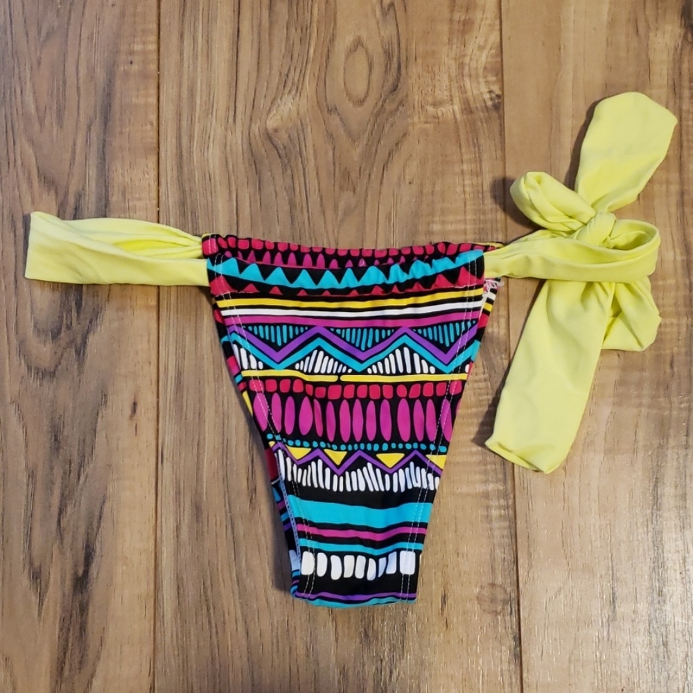 Sexy Brazilian Bikini Bottom Aztek High Cut Thong